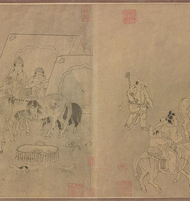 传龚开《笳拍图卷》_22