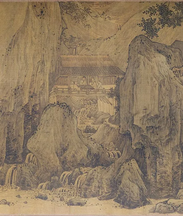 传江参《水阁雅集图》卷_06