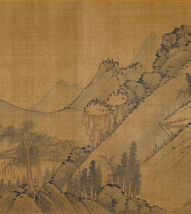 黄公望山水《仿僧巨然谿山暖翠图》卷_06