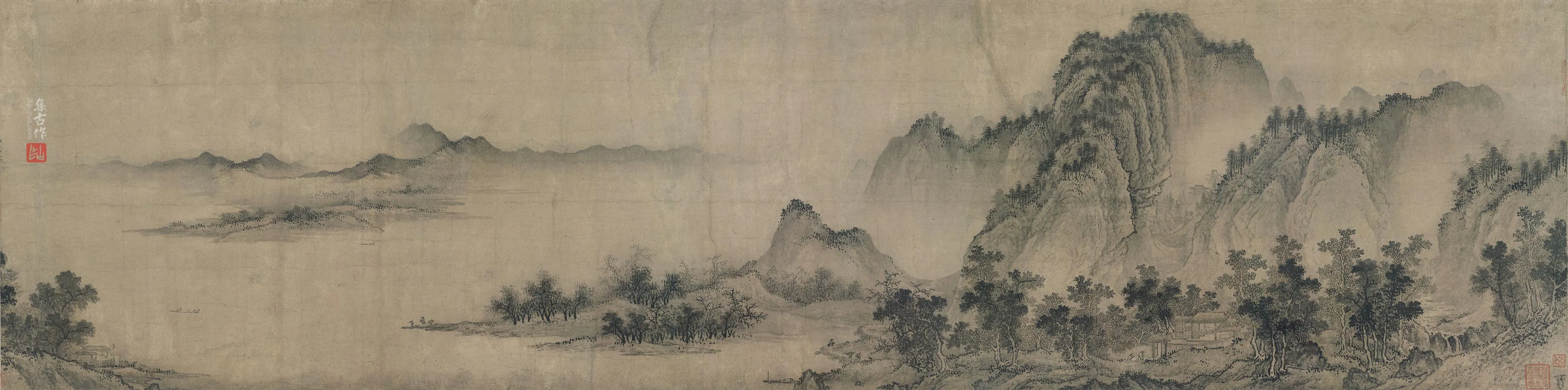 金代山水画《平林霁色图》卷