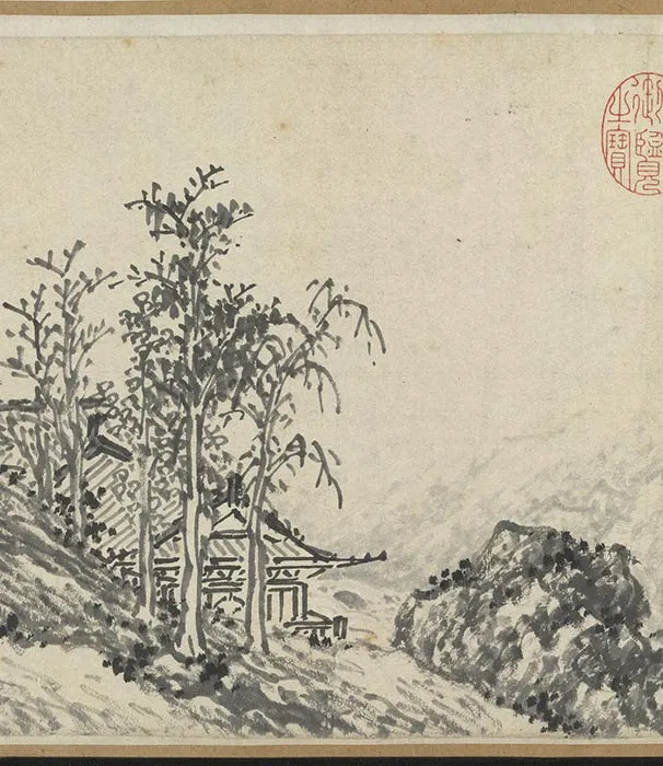 明沈周仿巨然山水卷_14