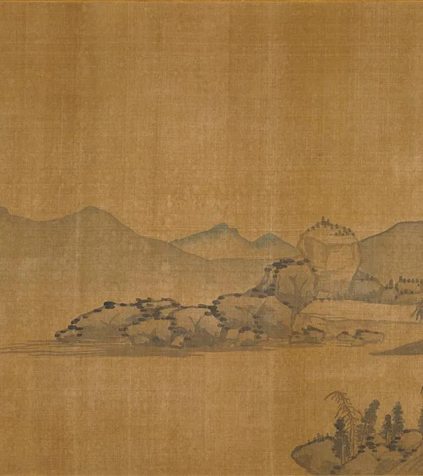 黄公望山水《仿僧巨然谿山暖翠图》卷_05