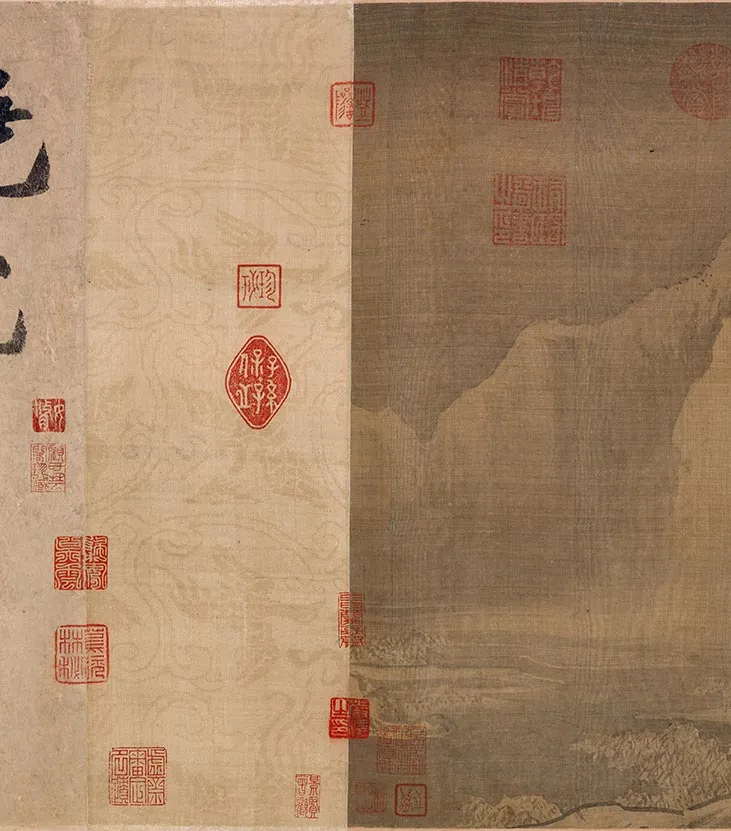 金代李山风雪杉松图卷_12