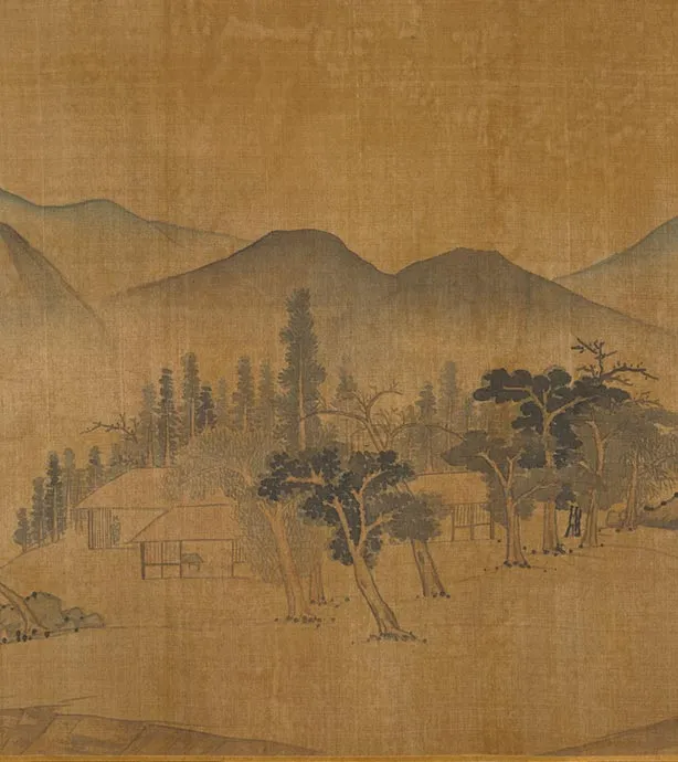 黄公望山水《仿僧巨然谿山暖翠图》卷_17