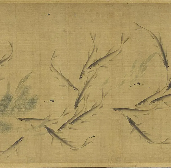 传宋范安仁鱼藻图卷_09