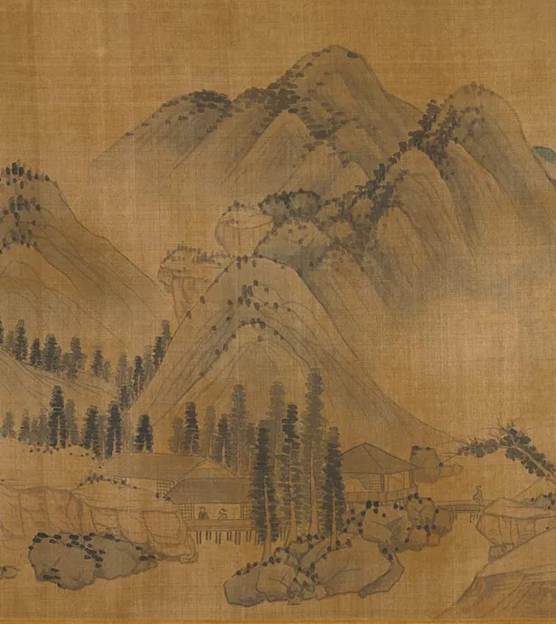 黄公望山水《仿僧巨然谿山暖翠图》卷_16