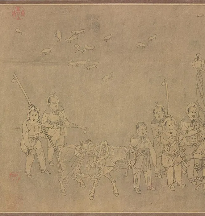 传龚开《笳拍图卷》_13