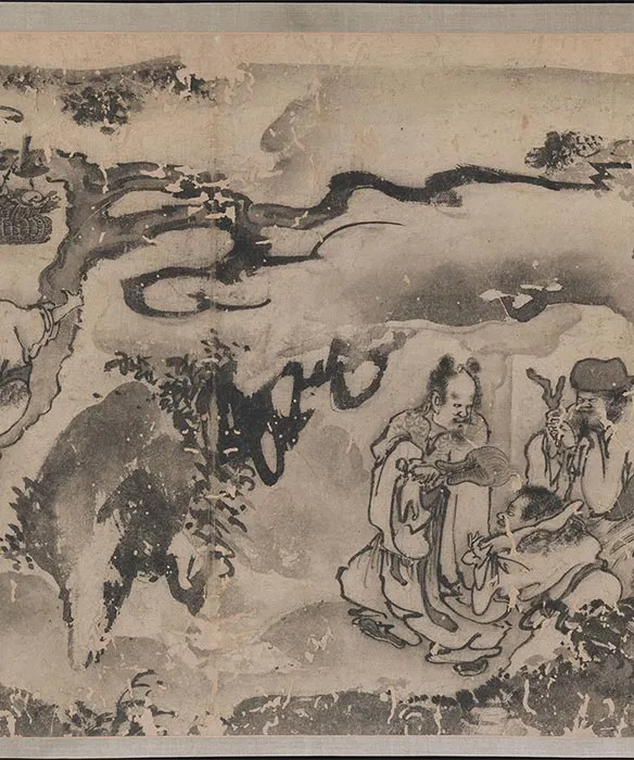传龚开《壶天聚乐图》卷_08