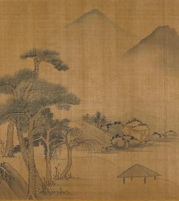 黄公望山水《仿僧巨然谿山暖翠图》卷_11
