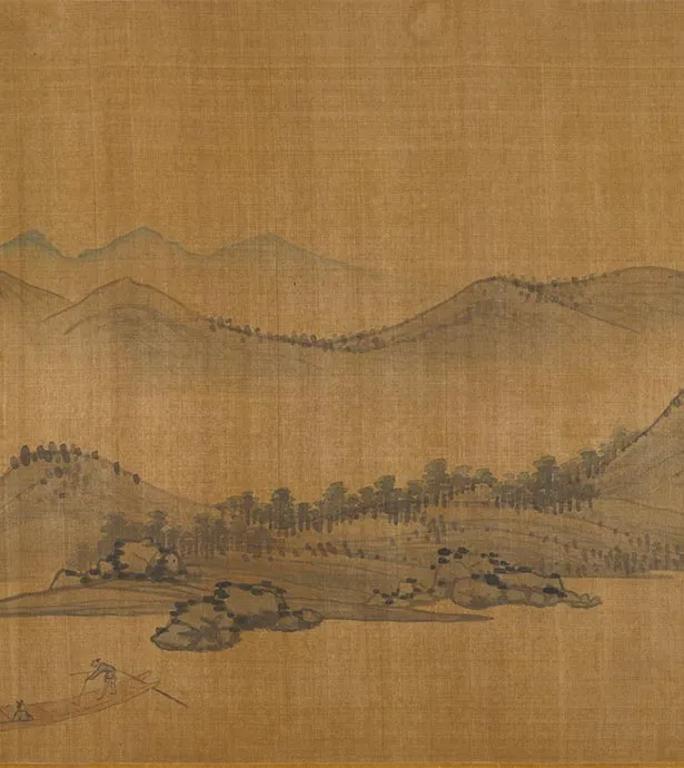黄公望山水《仿僧巨然谿山暖翠图》卷_14