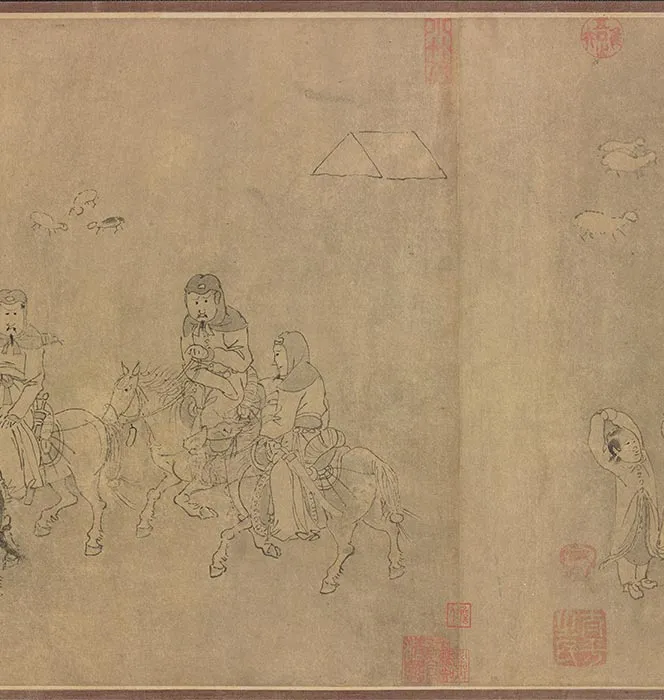 传龚开《笳拍图卷》_09