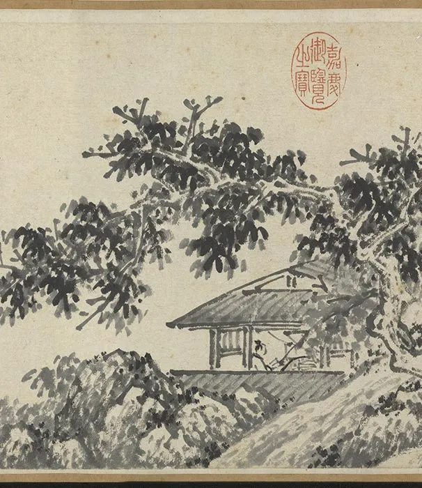 明沈周仿巨然山水卷_16