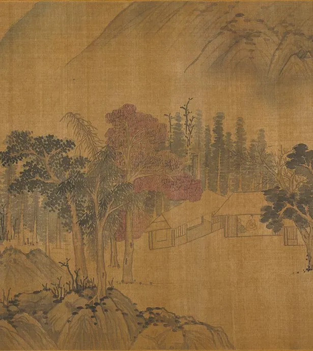 黄公望山水《仿僧巨然谿山暖翠图》卷_08