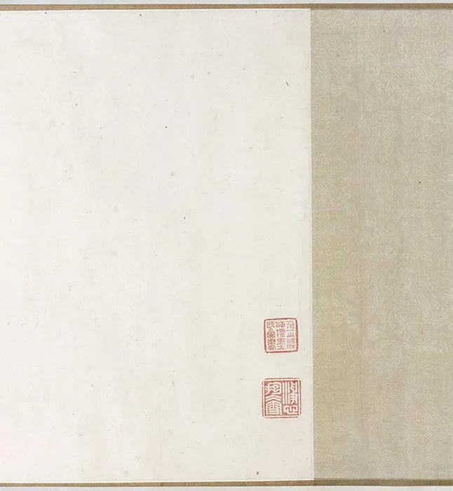 江参山水画《林峦积翠图》卷_01