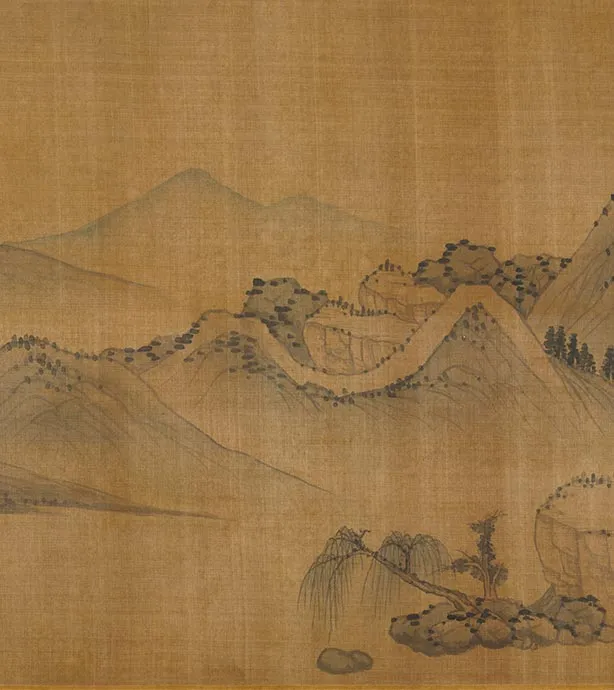 黄公望山水《仿僧巨然谿山暖翠图》卷_15