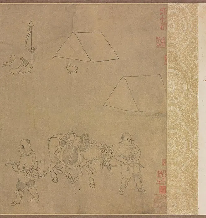 传龚开《笳拍图卷》_28