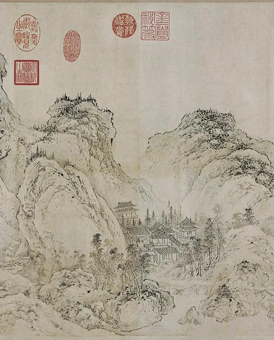 太古遗民《江山行旅图》卷_08