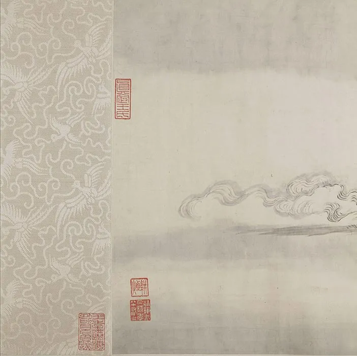 清王翚山水画《仿巨然燕文贵山水图》_01