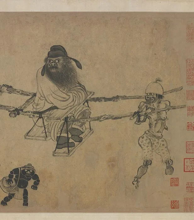 龚开中山出游图卷_24
