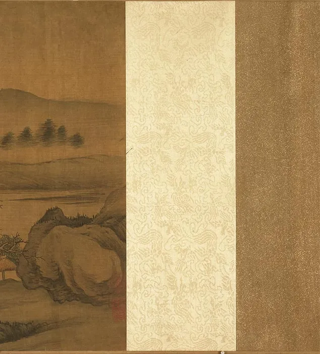 传江参山水画《秋山萧寺图》卷_14