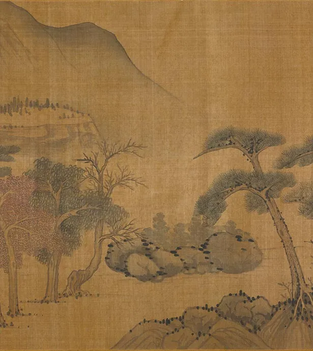 黄公望山水《仿僧巨然谿山暖翠图》卷_10