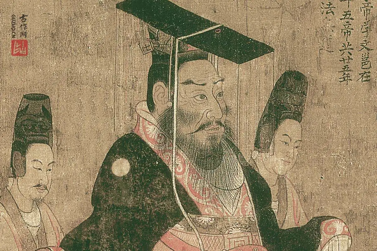 阎立本(传)《历代帝王图》全卷 - 国画高清图片下载 - 集古作网