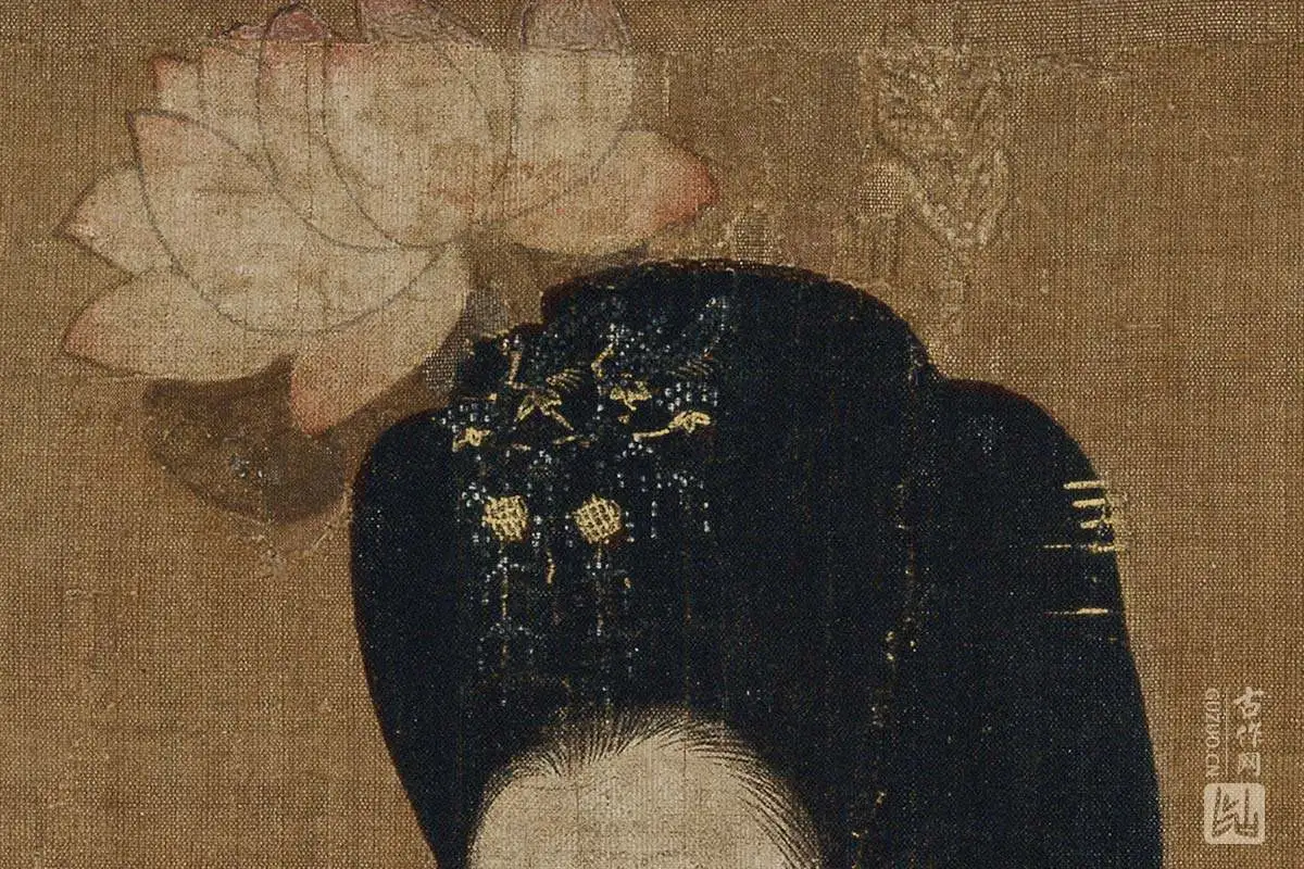 周昉代表作《簪花仕女图》 - 国画高清图片下载- 集古作网