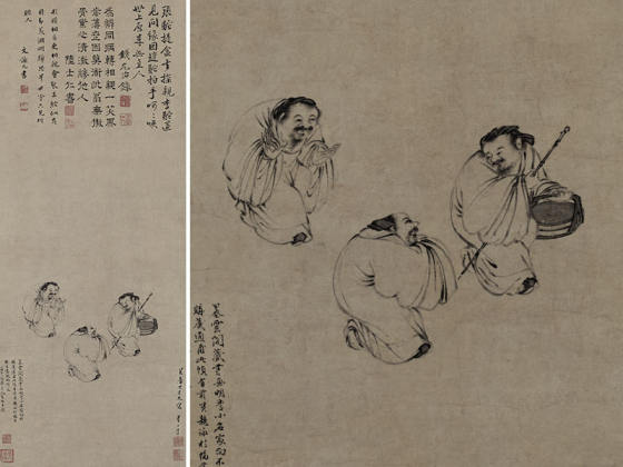 明代·李士达《三驼图》立轴