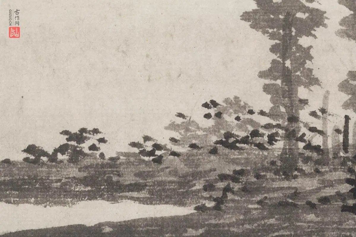 王翬　古澗寒煙図（原寸大）水墨画 清　中国　二玄社 王翬 古澗寒煙図（原寸大）水墨画 清 中国 二玄社 - メルカリ