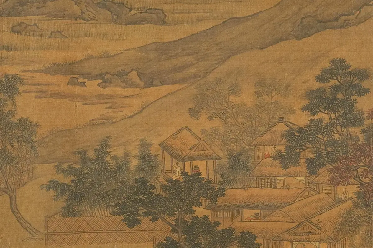 李唐山水画《唐松壑流泉》卷- 国画作品高清大图下载- 集古作网
