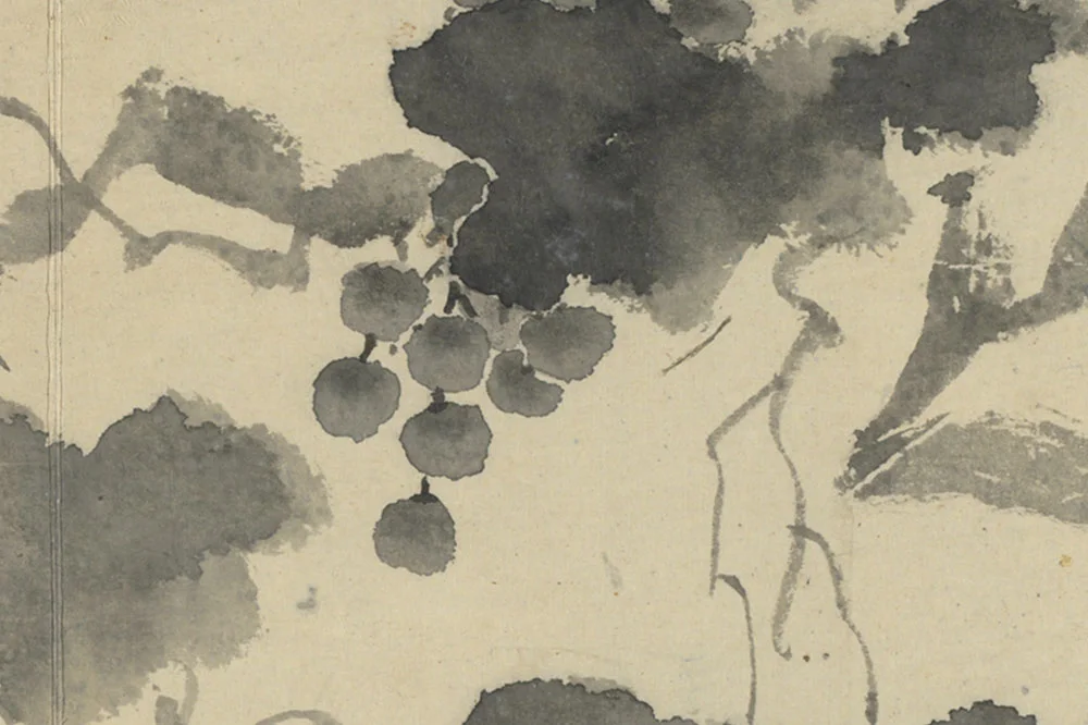 徐渭写意画《水墨画葡萄》页- 国画作品高清大图下载- 集古作网