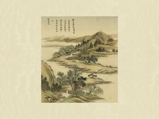 清代·周鲲山水画作品高清大图下载- 集古作网