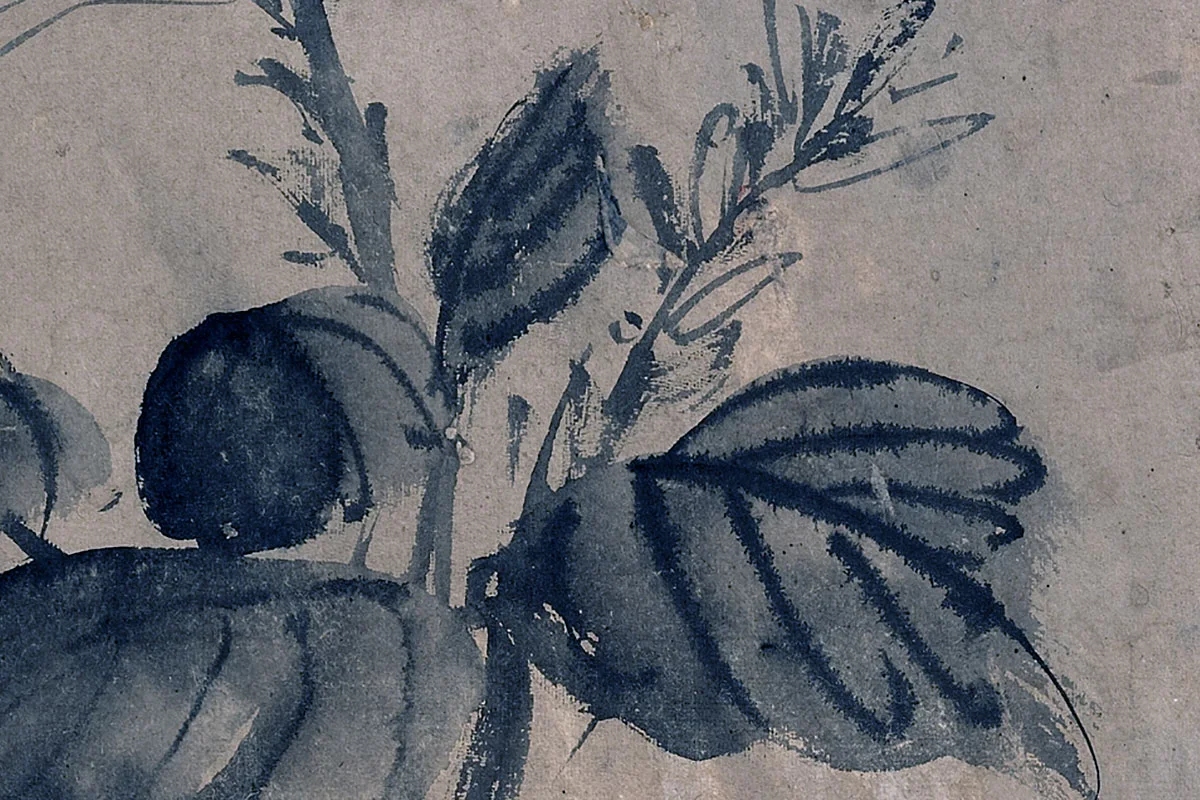 赵佶水墨画《宋徽宗水墨玉簪》页- 国画作品高清大图下载- 集古作网