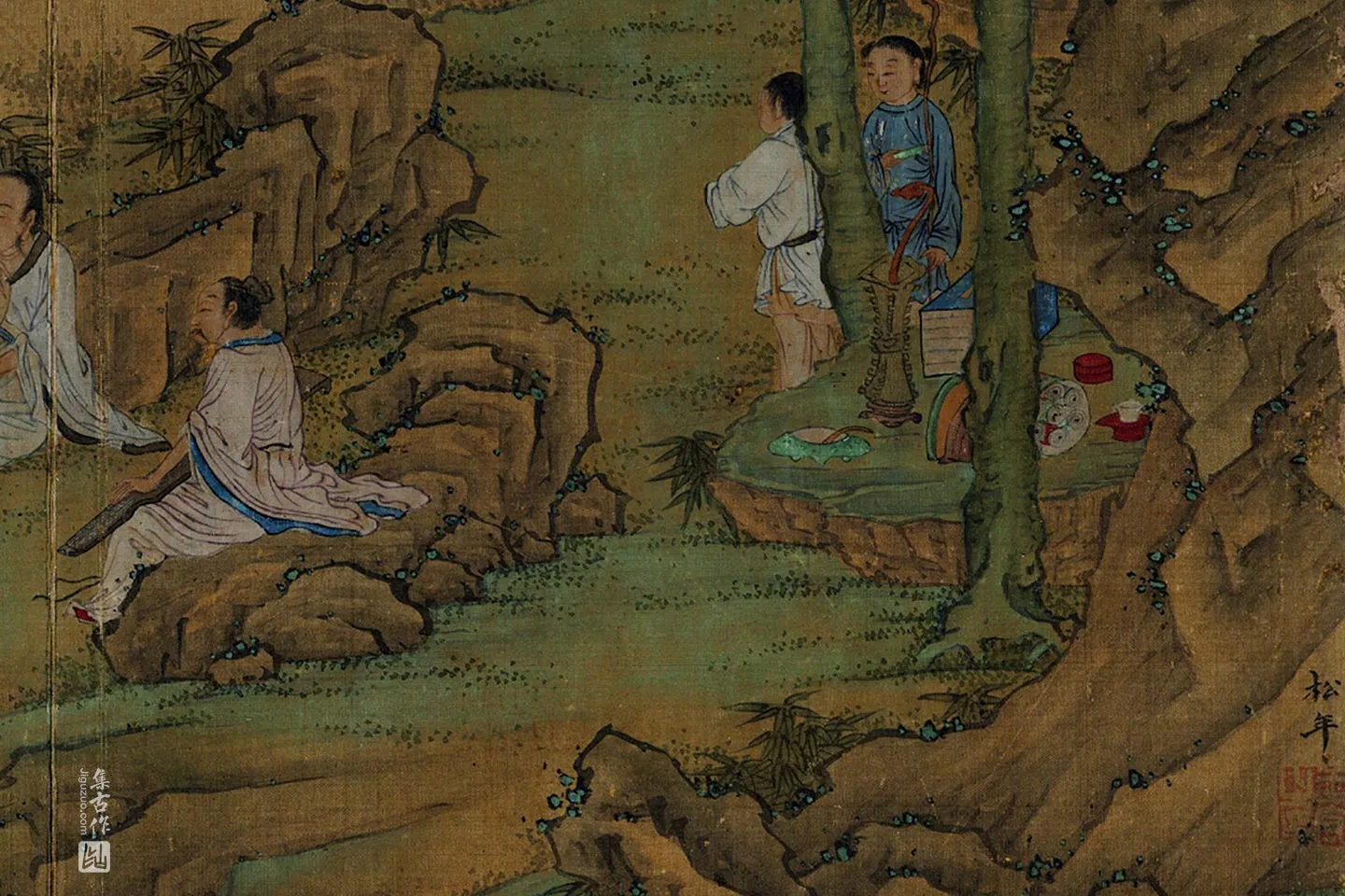 刘松年《四景山水图》特种邮票发行|我收我藏|天津美术网-天津