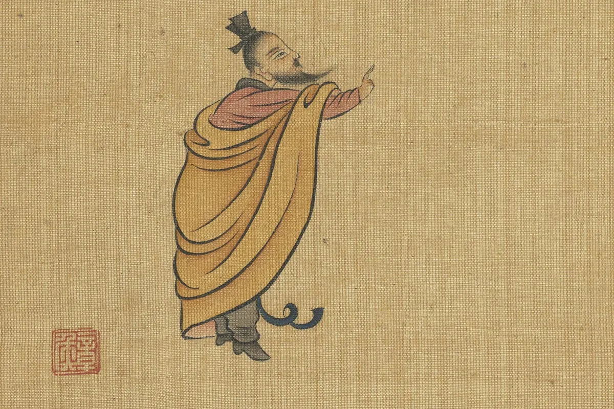 陈洪绶人物画《杂剑仙图》页- 国画作品高清大图下载- 集古作网