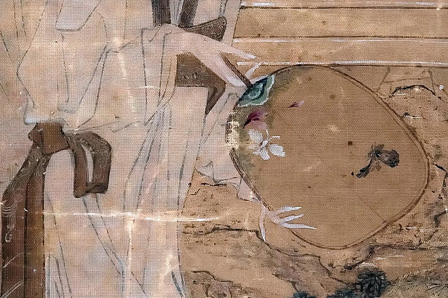 仇英工笔仕女画《双美图》轴- 国画作品高清大图下载- 集古作网