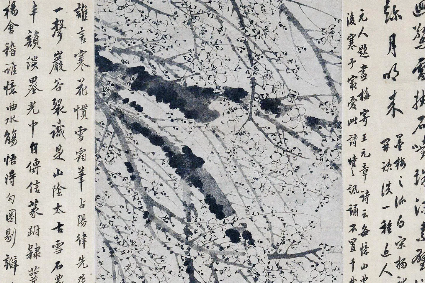 王冕墨梅图立轴- 国画作品高清大图下载- 集古作网