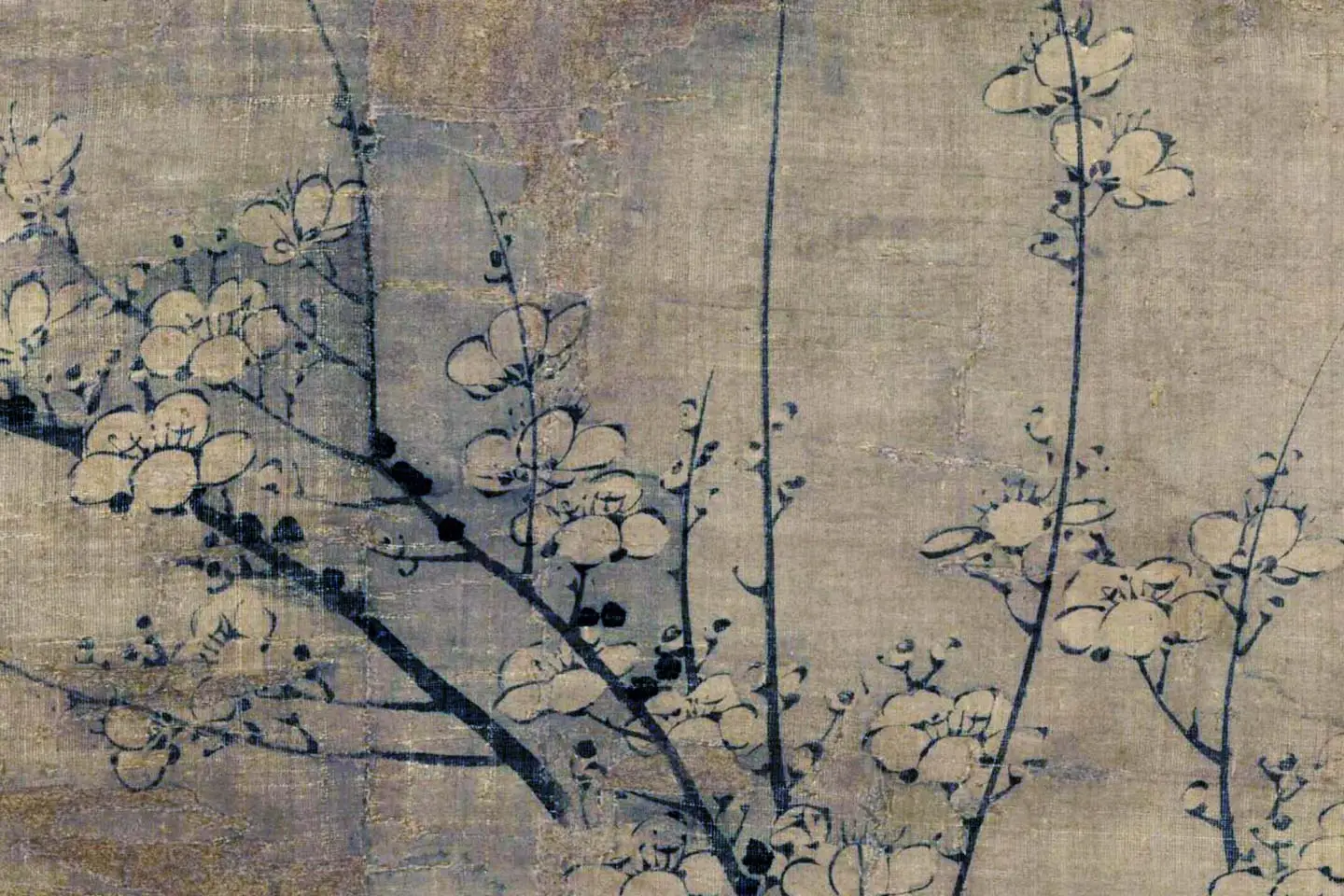 王冕《月下梅花图》轴- 国画高清图片下载- 集古作网