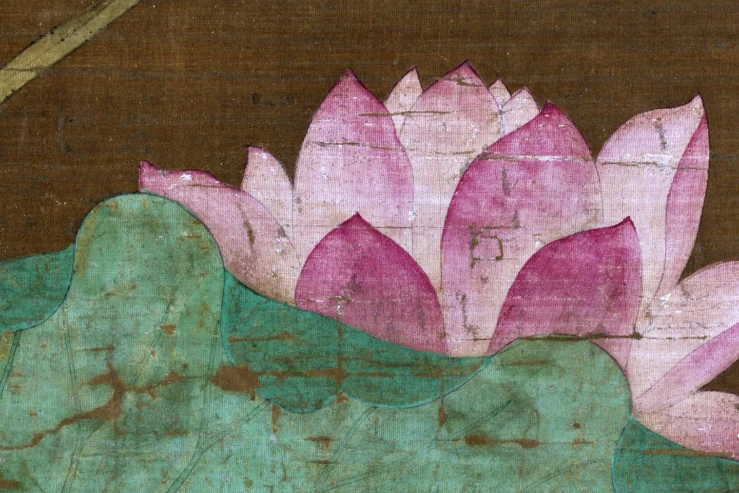 传五代南唐·顾德谦《步莲池水禽图》对轴- 国画作品高清大图下载- 集古作网