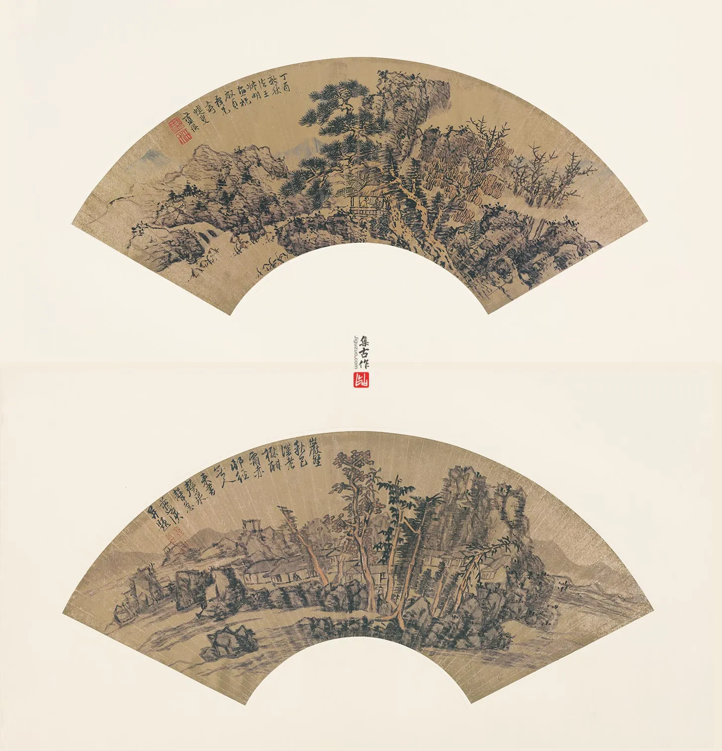 蓝瑛山水扇面画