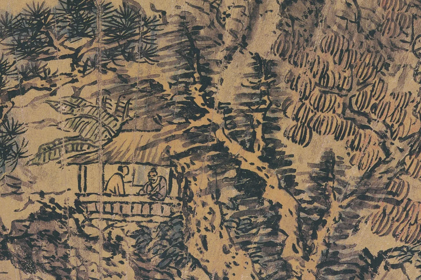 蓝瑛山水扇面画（2幅） - 国画高清图片下载- 集古作网