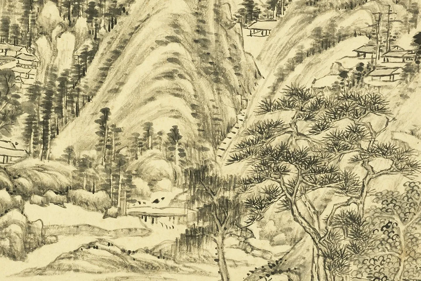 王敬铭仿古山水画册（共8开） - 国画作品高清大图下载- 集古作网