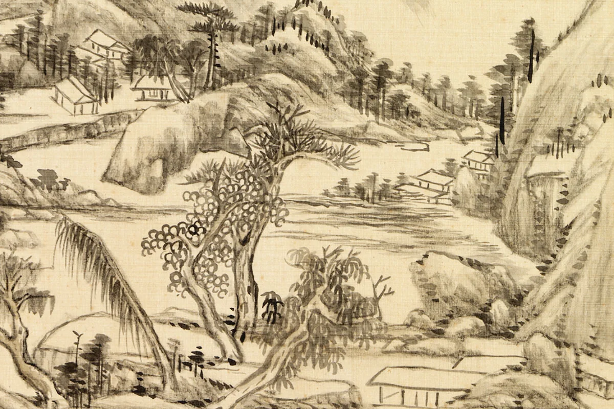 美品　在銘　山水画 山水画冊 文化遺産オンライン