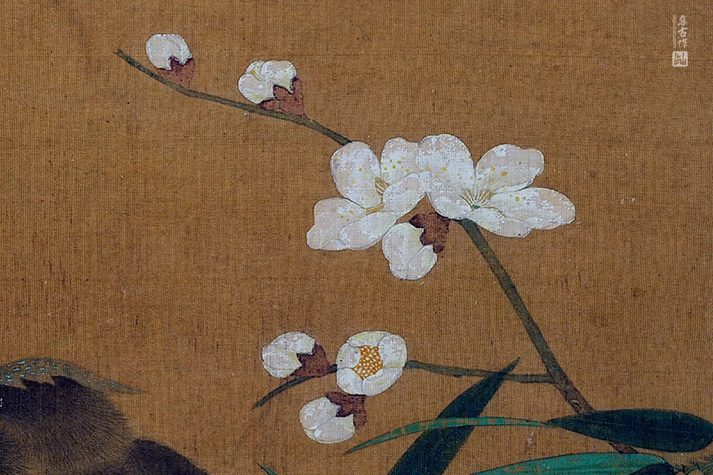 黄筌工笔花鸟画《梅竹翎毛》页- 国画作品高清大图下载- 集古作网