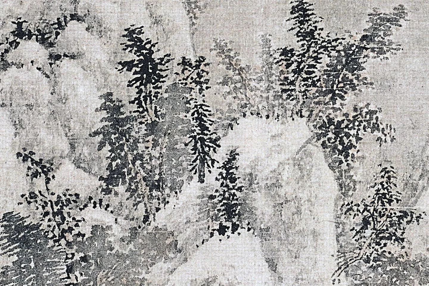 唐寅雪景山水《柴门掩雪图》轴- 国画作品高清大图下载- 集古作网