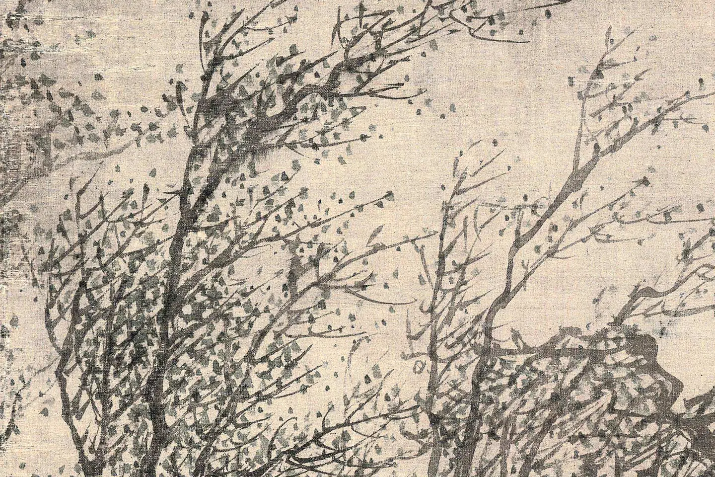 唐寅山水画《步溪图》轴- 国画作品高清大图下载- 集古作网