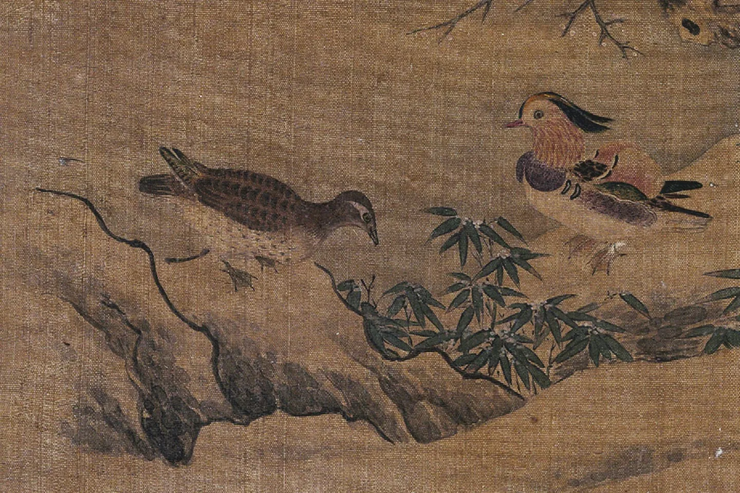 黄筌花鸟画《梅竹双春图》页- 国画作品高清大图下载- 集古作网