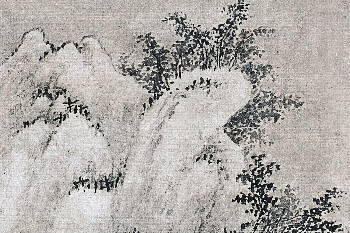 唐寅 柴门掩雪 中国画 掛け軸 水墨画 和室 玄関 茶室 壁掛け 美術品 唐寅雪景山水《柴门掩雪图》轴- 国画作品高清大图下载- 集古作网