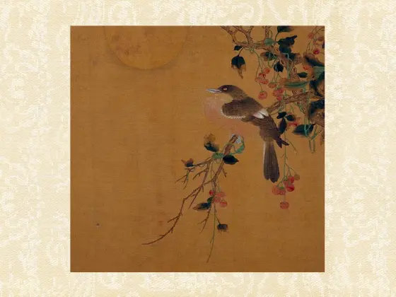 黄筌工笔花鸟画《花卉翎毛》页- 国画高清图片下载- 集古作网