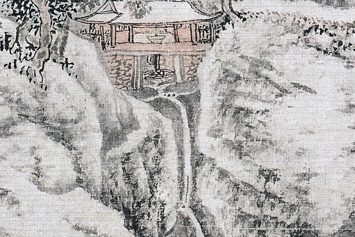 唐寅雪景山水《柴门掩雪图》轴- 国画作品高清大图下载- 集古作网